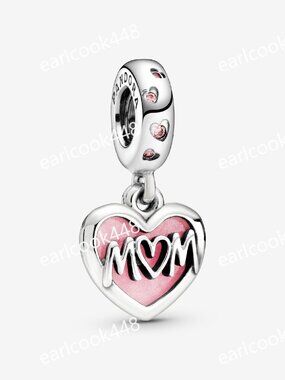 Pandora Mum Sterling Silver Dangle – Pink CZ & Shaded Enamel